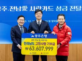 광주은행, 광주·전남愛사랑카드전남 고향사랑기부금 전달 기사 이미지
