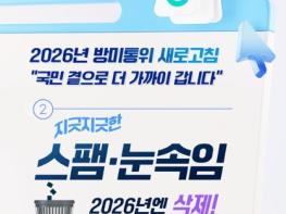 지긋지긋한 스팸·눈속임, 2026년엔 삭제! 기사 이미지