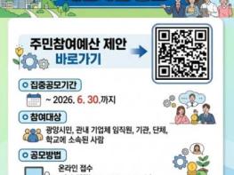 광양시, 2027년 예산 반영 주민참여예산 제안사업 집중 공모 기사 이미지