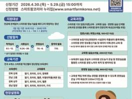 전북 스마트팜 청년창업 9기 교육생 모집 기사 이미지