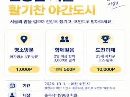 서울시, 가을밤 서울을 걸어요…손목닥터9988 밤 산책 3종 미션 기사 이미지